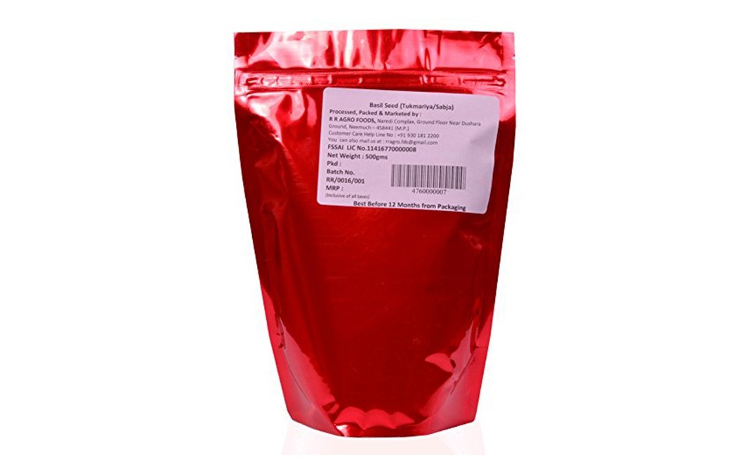 R R Agro Foods Basil Seeds (Tukmariya/Sabja)    Pack  500 grams